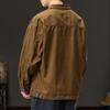 Модная американская тяжелая ретро-куртка из чистого хлопка, мужская свободная куртка большого размера для походов в горах