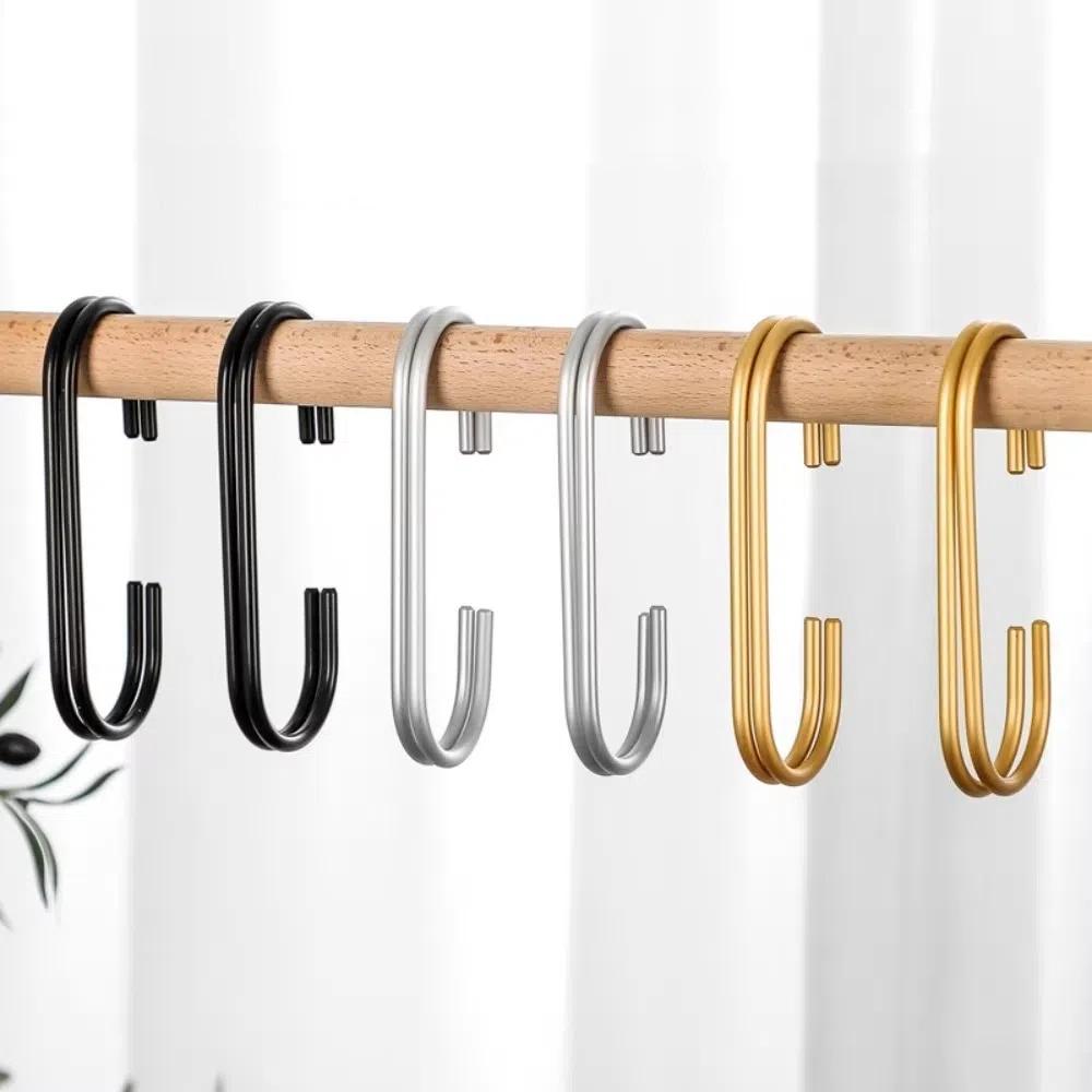 5pcs Hanging Clasp Holder Hooks Multifunction Drying Hooks New C Shape Hooks Closet Organizer