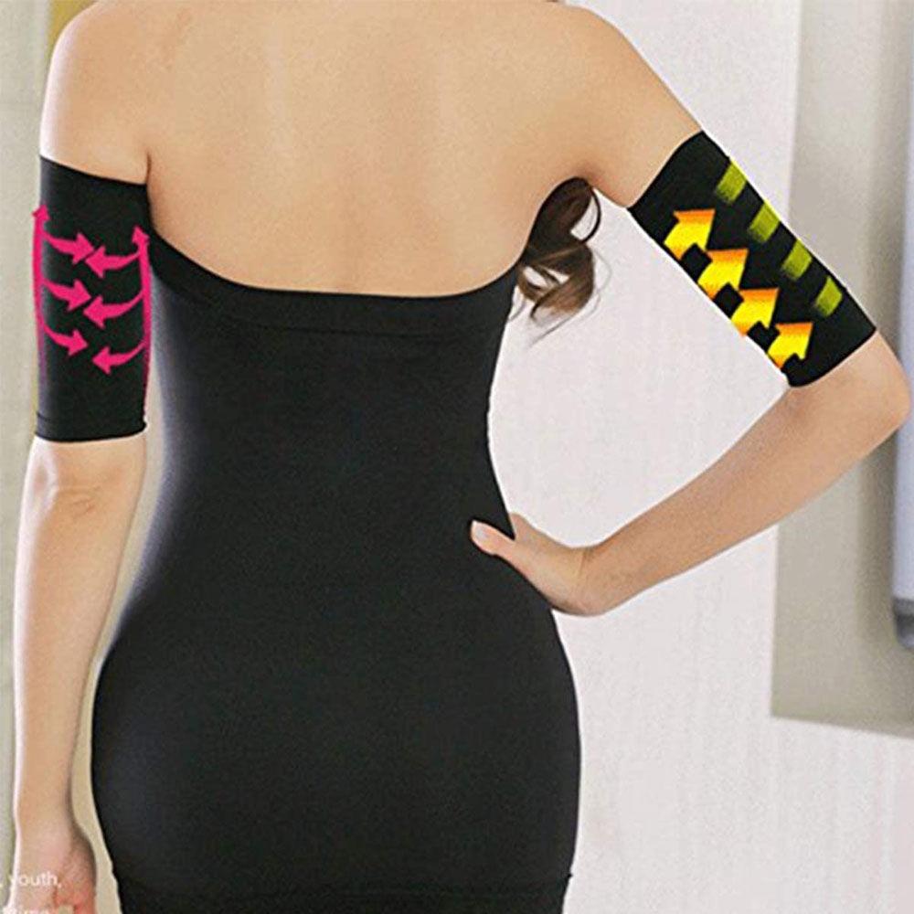 1Pair Arm Slimming Shaper Wrap, Arm Compression Sleeve Women Weight Loss Upper Arm Shaper Helps Tone Shape Upper Arms Sleeve