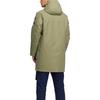 Adidas Patchwork Hooded Mid-Length Zip Down Jacket Men Outerwear Olive-Green HA1173