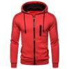Mens Hooded Zip-Up Sweatshirt Teens Loose Fit Cotton Blend Long Sleeve Casual Sportswear Fall