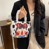 Funny Ugly Pretty Illustration Canvas Bag for Women New Graffiti Portable Bucket Bag