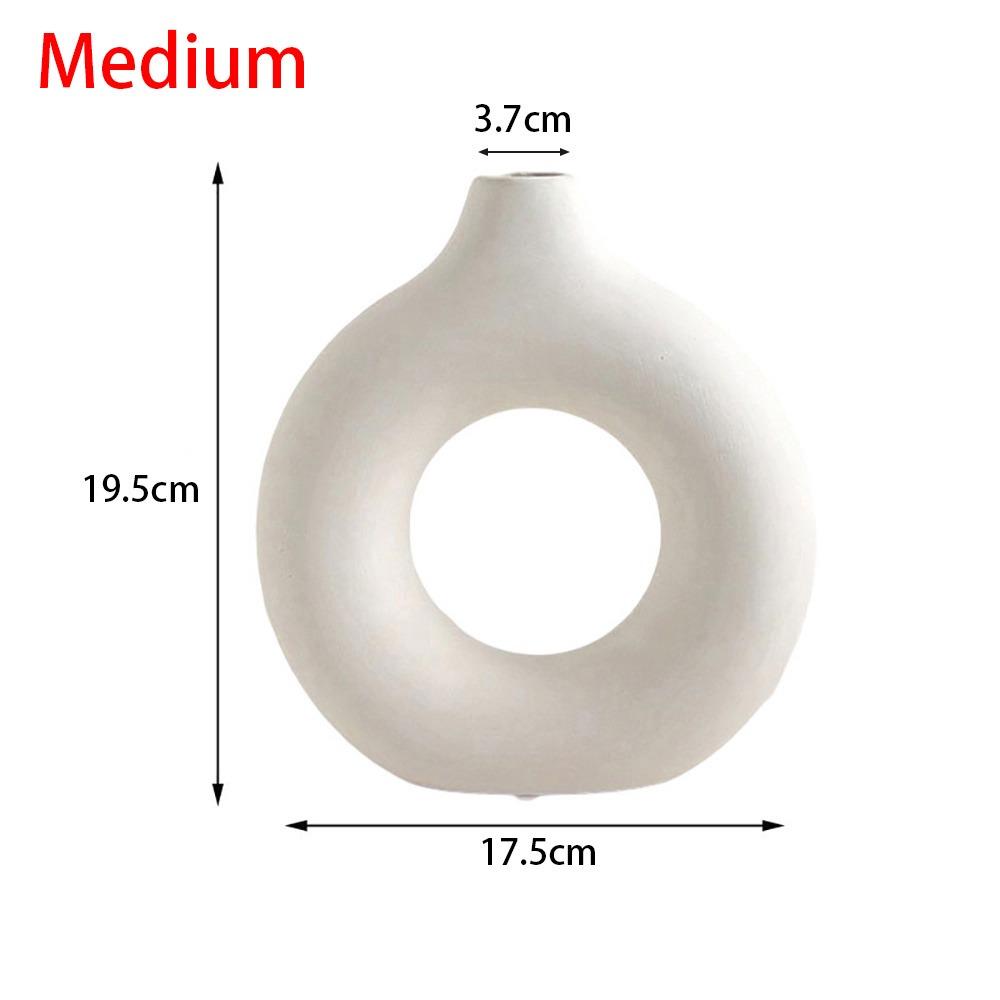 1Pcs Imitation Ceramic Plastic Vase Nordic Style Flower Pot Home Decorations Ornaments Living Room