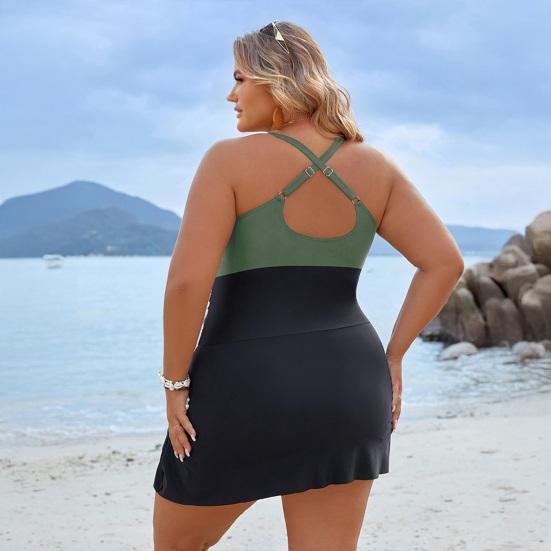 Слитный купальник халтер без спины с высокой талией, регулируемыми бретелями, съемными вкладышами, монокини, цветной пэчворк