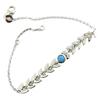 [P6861] - Silver Bracelet 'Epi De Wheat' Turquoise Silver (rhodium-plated)