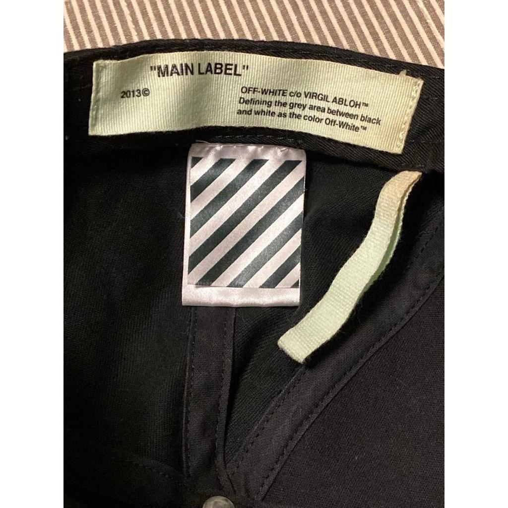 Б/у OFF-WHITE 17AW DIAG BRUSHED CAP Кепка с рисунком Diag Brushed Черная
