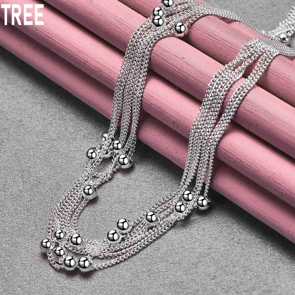 Ожерелье из стерлингового серебра 925 пробы с маленькими бусинами и виноградом, модные свадебные украшения