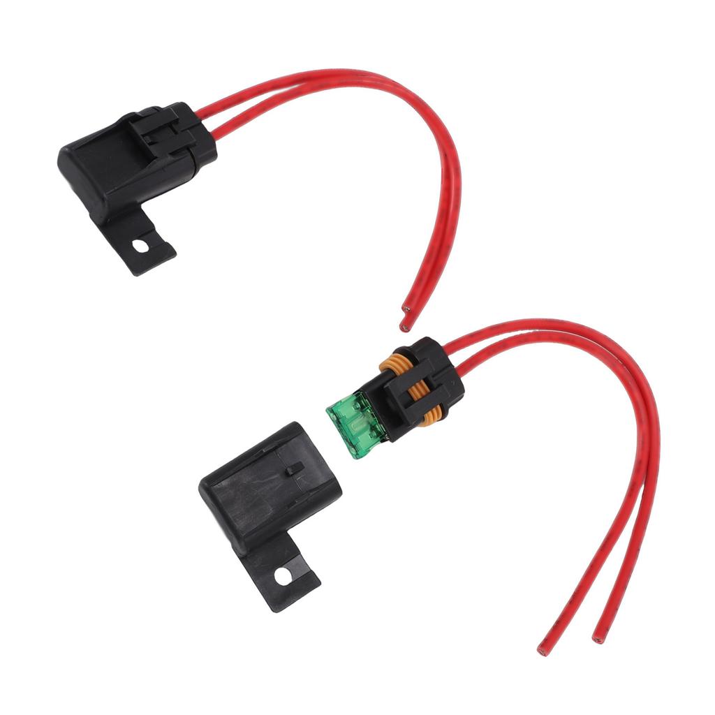 2 шт. Держатели предохранителей 12 AWG с предохранителем-лезвием 30 А, водонепроницаемая крышка, комплект для Автомобиля, RV, Грузовика, Лодки (ATO ATC), 20 см
