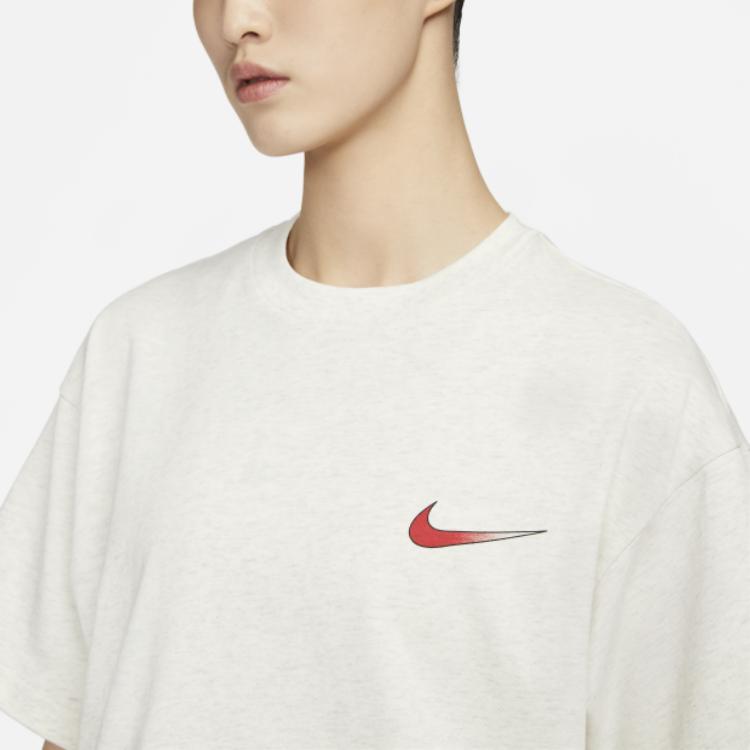 Nike T Shirts Unisex Oat Crew Neck Moderate Straight Fit FB2730-141