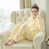 Winter Coral Fleece Thickened Warm Women's Pajamas Spring and Autumn Cute Student Long-sleeved Flannel Home Service Suit