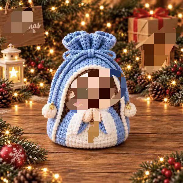 Christmas Crochet Character Gift Pouch Christmas Crochet Gift Bag