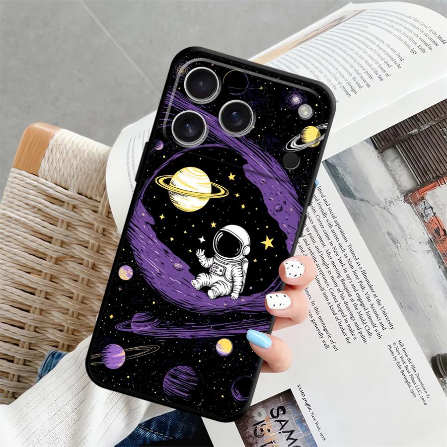 Мультяшный чехол-астронавт для Apple iPhone 17 Pro Max 12 Air 15 Pro 7 8 11 13 16 14 XR XS MAX Чехол для телефона