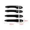 Black Door Handle Cover Trim Accessories For Jeep Cherokee 2014+ /Compass 2017+