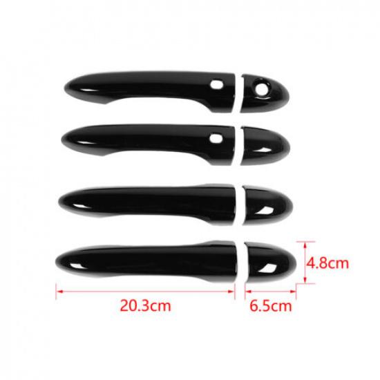 Black Door Handle Cover Trim Accessories For Jeep Cherokee 2014+ /Compass 2017+