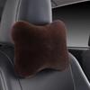 Зимняя подушка-подголовник для автомобильного сиденья, плюшевая подушка-подголовник для автомобиля, плюшевый универсальный поясничный упор Comfo H5X9