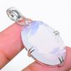 Milky Opal Handmade Gemstone 925 Sterling Silver Jewelry Pendant 1.81" O8w37