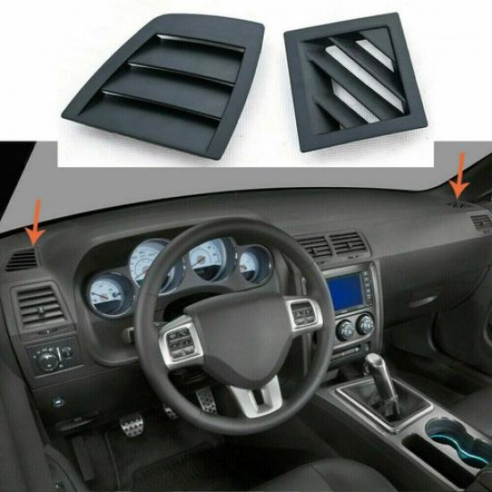 Dashboard Side Air Vent Outlet Cover Trim Bezels for Dodge Charger 2006-10 Black