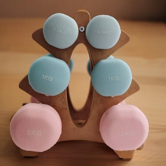 3-ярусная стойка для гантелей, сверхпрочный органайзер-держатель для весов, компактная стойка для хранения гантелей для домашнего спортзала