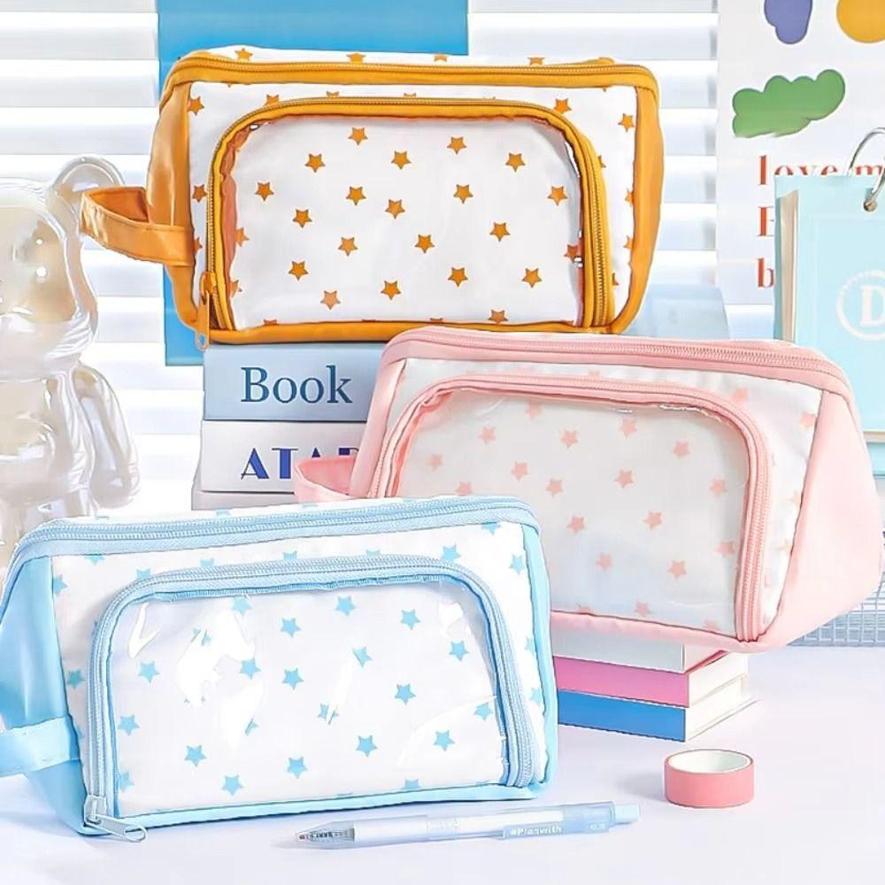 Косметичка большой вместимости, пенал, портативная сумка для хранения косметики, сумка обратно в школу
