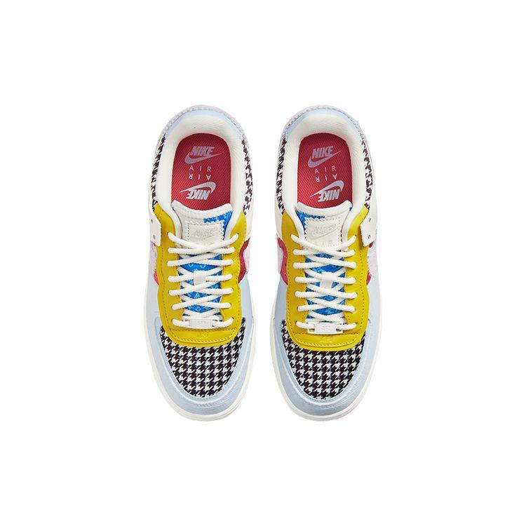 Nike Женские кроссовки Air Force 1 Shadow Patchwork разноцветные с парусом водородно-синие DM8076-100