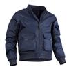 Autumn and Winter Flight Jacket Men's Multi-bag Work Baseball Uniform Tactical Jacket Tough Motorcycle Cotton Jacket Men