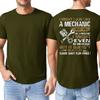 Футболка инженера Запчасти для механического ремонта Мужская футболка с принтом инструментов Повседневная футболка с коротким рукавом и круглым вырезом Мужская одежда для улицы