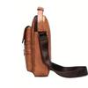 Neutral Style Shoulder Bag for Men and Women, Suitable for Business Travel and Work Pu Solid Color Crossbody Bag.
