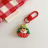 1PC Cartoon Shape Xmas Key Rings For Friends Key Holders Holiday Bag Pendants Part Resin Gifts Multiple Options Available