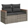 VidaXL Salon de Jardin avec Coussins 9 pcs, Canapés de Terrasse, Ensemble de Meubles de Patio, Mobilier d'Extérieur, Gris 3226053