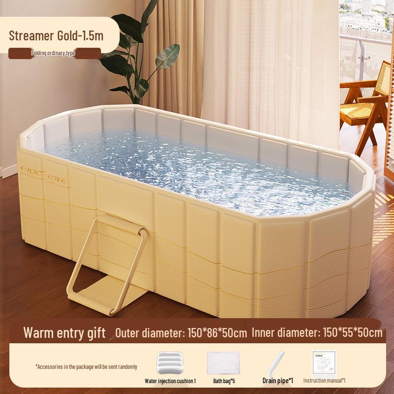 Складная ванна для пузырьковой ванны для взрослых и детей - Паровая баня для всего тела, Большой душевой поддон
