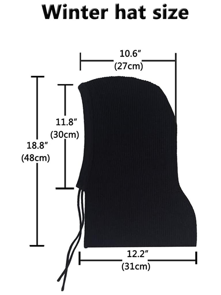 Вязаные шерстяные балаклавы Skullies для женщин и мужчин, зимние шерстяные шарфы с капюшоном и завязками, шапки для защиты шеи и лица, шапочки для пар