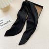 Chic Pleated Daily Wear Skin-touch Thin Crinkled Scarf Neck for Ladies
