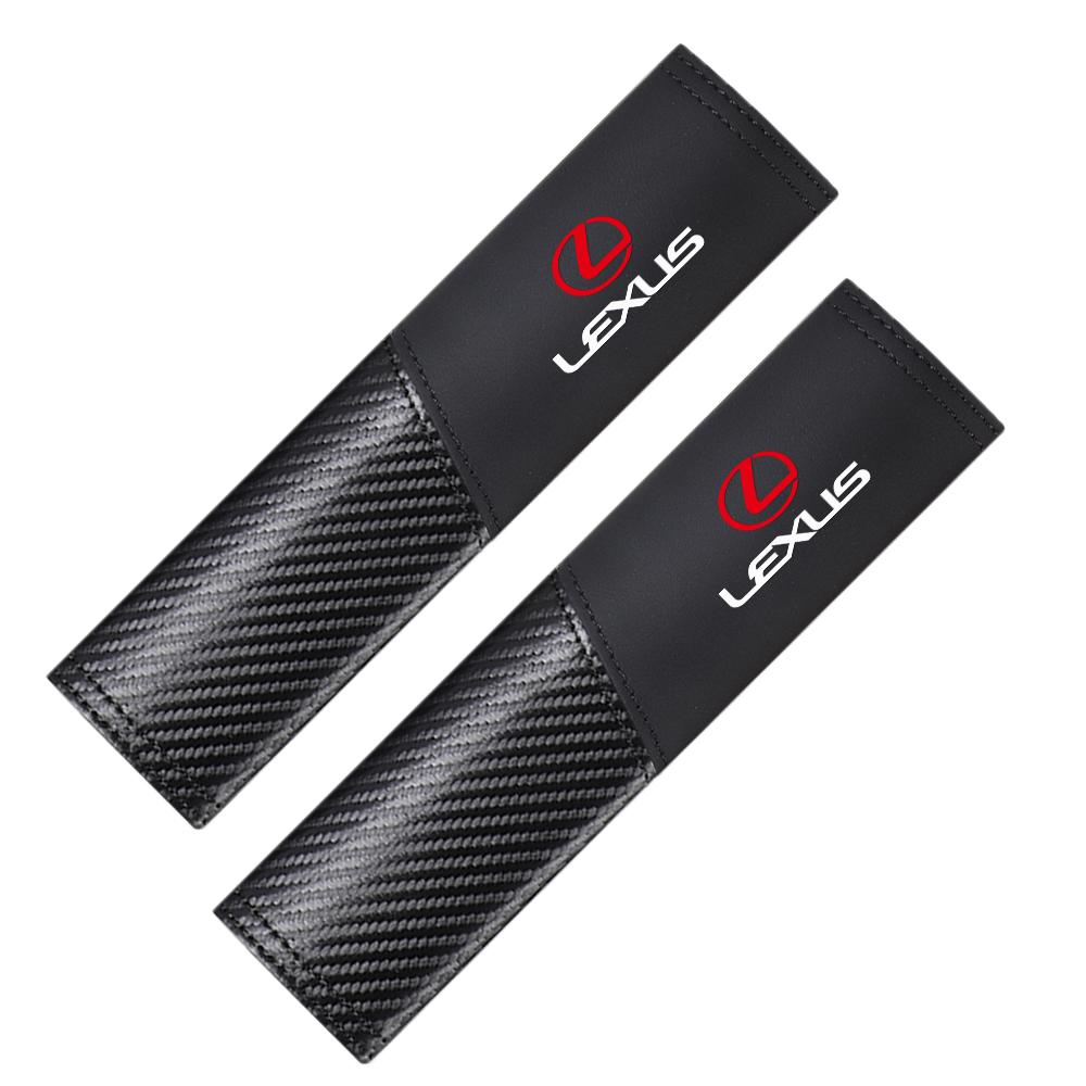 Leather Car Seat Safety Belts Shoulder Cover Suede Soft Pad Accessories For Lexus LS LC IS350 ES300h ES300 IS250 GX460 NX350h RX