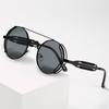 New Fashion Trendy Punk Steampunk Sunglasses Shuangqiao Sun Glasses Gothic Style Round Sunglasses UV400 Protection Eyewear
