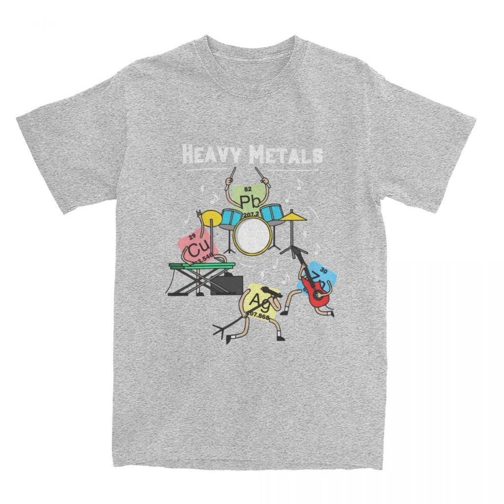 Creative Heavy Metals Rock Chemistry TShirt for Unisex WoUnisex Round Neck Cotton Funny Short Sleeve Tee Shirt Party Tops