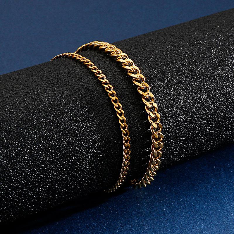 Простой мужской модный браслет в стиле хип-хоп из титановой стали, аксессуары, 20 см