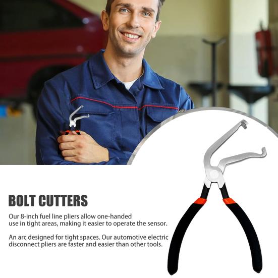 1 Pair Electrical Disconnect Pliers with Ergonomic Non-Slip Handle Fuel Line Petrol
