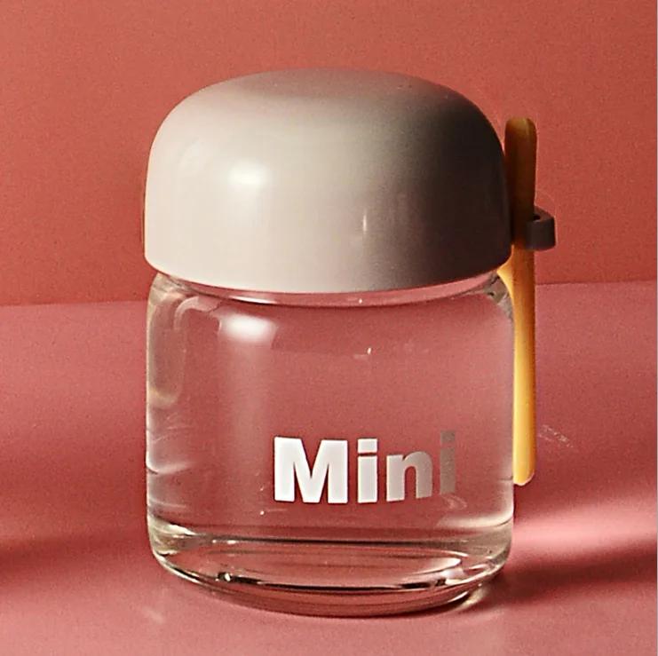 Портативные мини-бутылки для воды из стекла объемом 150 мл, симпатичные мини-термостойкие стаканчики для воды для детей, студенческие питьевые бутылки с ручными веревочными стаканчиками