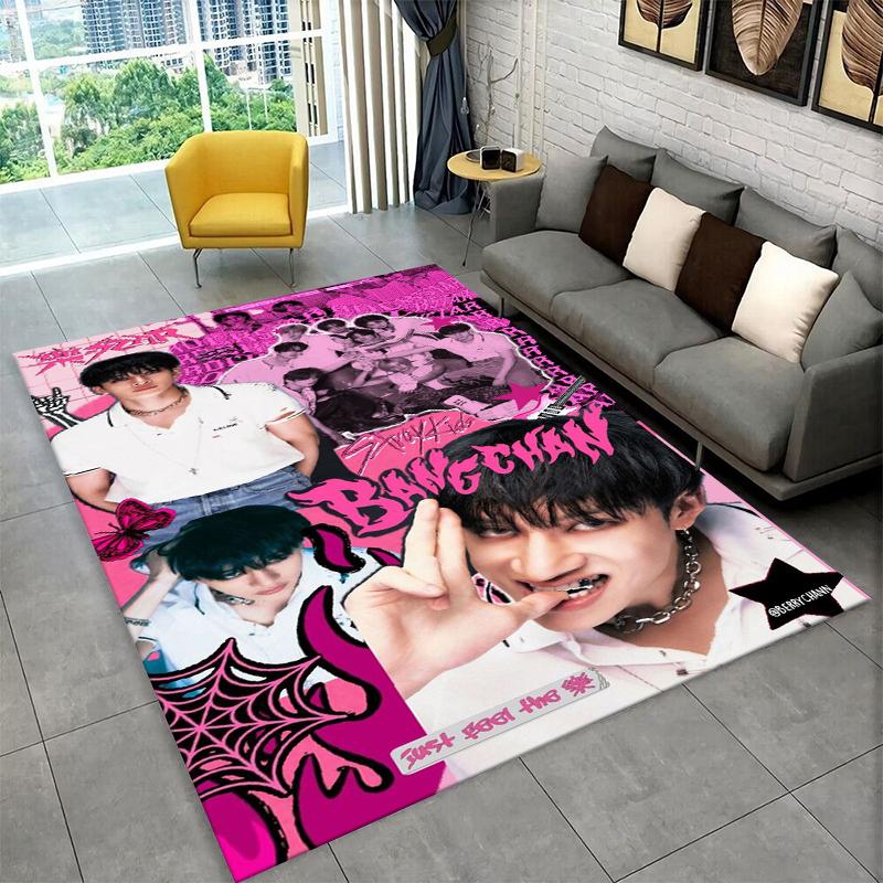 Модный K-pop Бэн Чан Stray Kids Нескользящий коврик для гостиной, спальни, игровой комнаты, мягкий ковер, напольный коврик, домашний декор, ковер, подарок