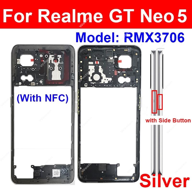 Middle Housing For Realme GT3 GT Neo 5 Neo 5Se Middle Frame Cover Back Cover Battery Door Housing Parts