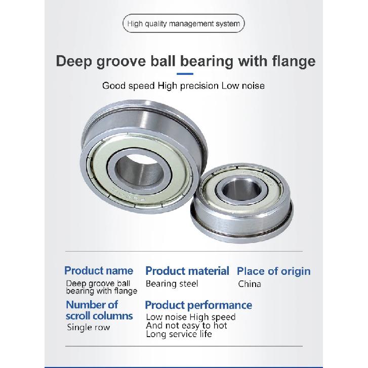 1 PC Flange bearing with flange F6000 6001 6002 6003 6004 6005 6006zz / 2RS
