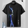 Cartoon Cat Men's T-Shirt Japanese Style Cat Print T-Shirts Casual Loose Short Sleeve Tee Oversized Men Clothing Tops Summer New