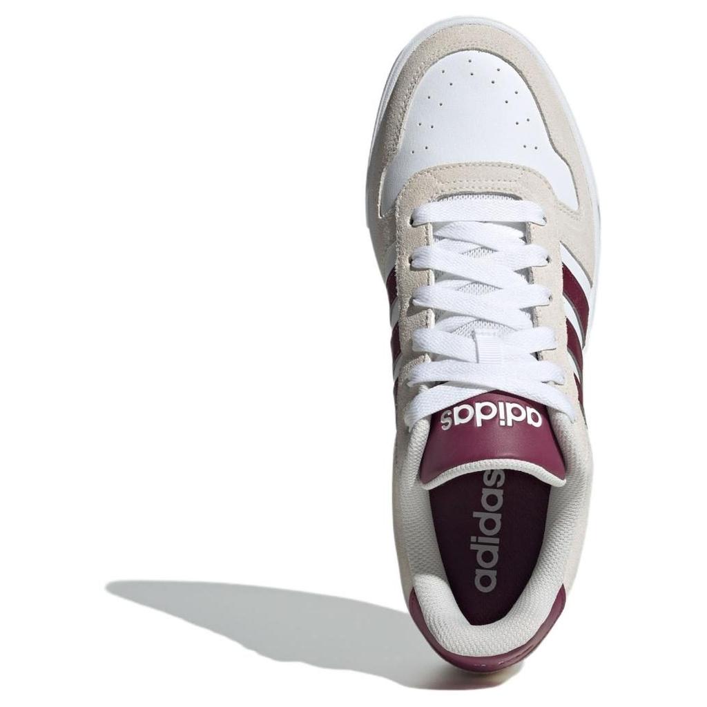 Adidas Synthetic Leather, Split Cow Leather Low top Skateboard Shoes Unisex White Brown JR8324