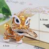Key Holder Metal Car Key Chain Rotated Dance Lion Keychain Crystal Dance Keyring Purse Pendant
