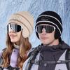 Winter Knitted Ear Protection Hat Women's Outdoor Velvet Warm Wool Hat Men's Riding Skiing Coldproof Hat