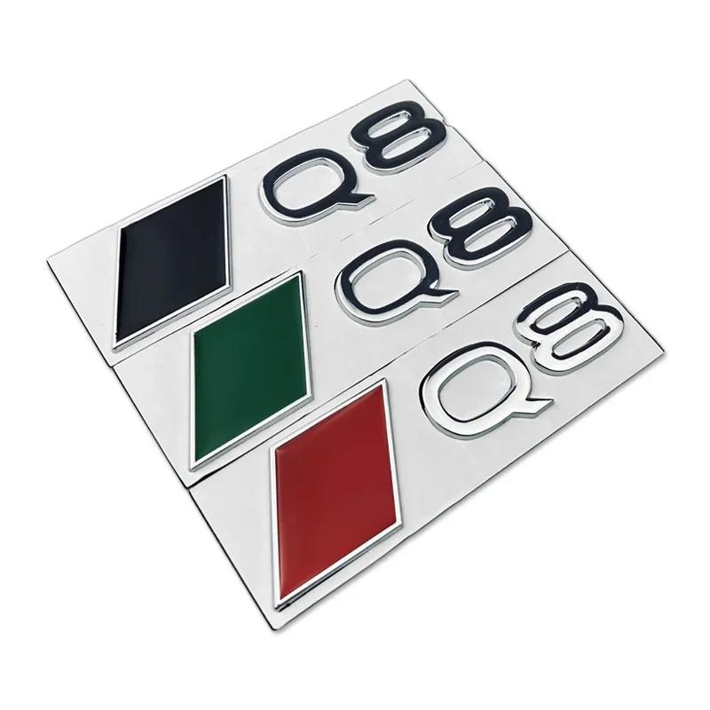 2026 Car Fender Side Metal Sticker Rear Trunk Badge Decal for 4UYUE Q8 Logo Q1 Q2 Q3 A4 A5 A6L A8 S4 S5 S7 RS3 RS4 TTS Accessories