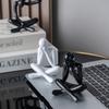 Статуэтка мыслителя, абстрактная статуэтка йоги, пластиковая ручная работа, скульптура, домашний декор, украшения для офиса и рабочего стола