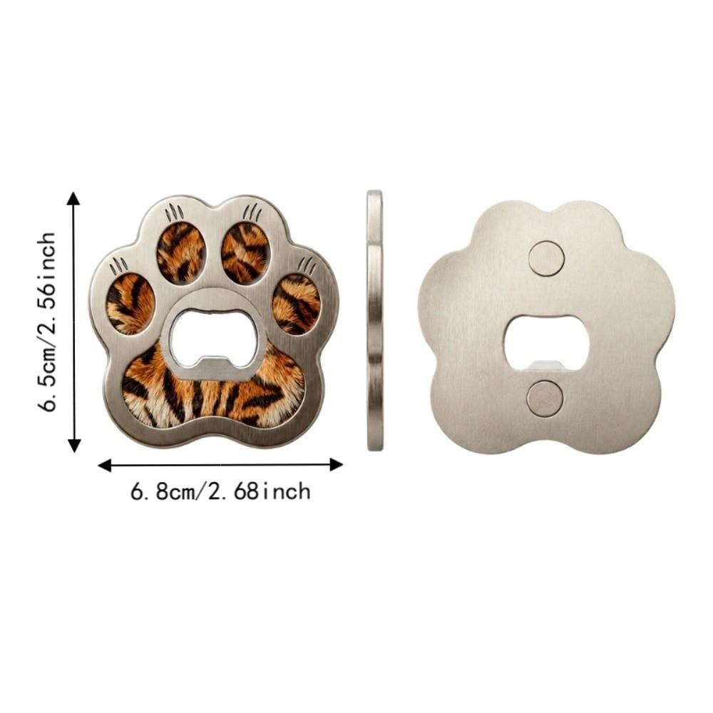 Electroplating Cat Dog Paw Bottle Opener Zinc Zinc Zinc Alloy Magnetic Cap Remover Gift