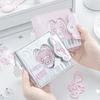 MINKYS Кавайный переплет-альбом для K-pop фотокарточек с узором волны, из ПУ-кожи, на 3 кольца, 3 дюйма, с одним карманом, органайзер для карточек айдолов, книга для хранения