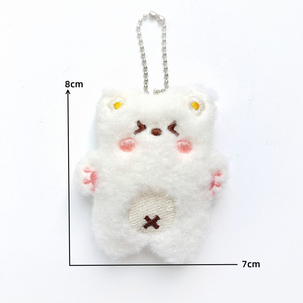 Mini Key Pendant Plush Stuffed Animals Toy Hobbies Bear Shaped Keychain